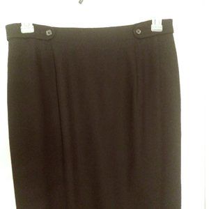 Black Carlisle Skirt, Size 14, Vintage Skirt, Wool Skirt, Carlisle, Plus Size